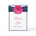 Pink Gerbera Daisy Wedding Thank You Card