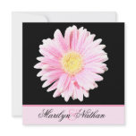 Pink Gerbera Wedding Invitation (U.K.)