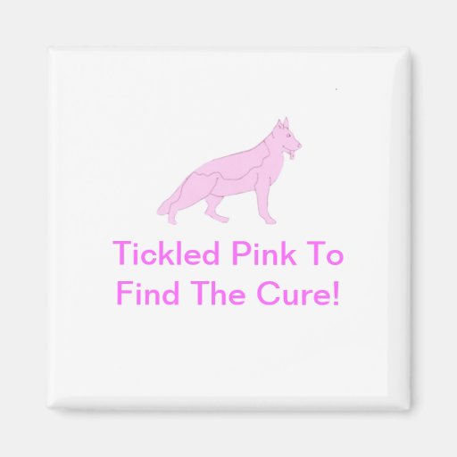Pink German Shepherd Refrigerator Magnet