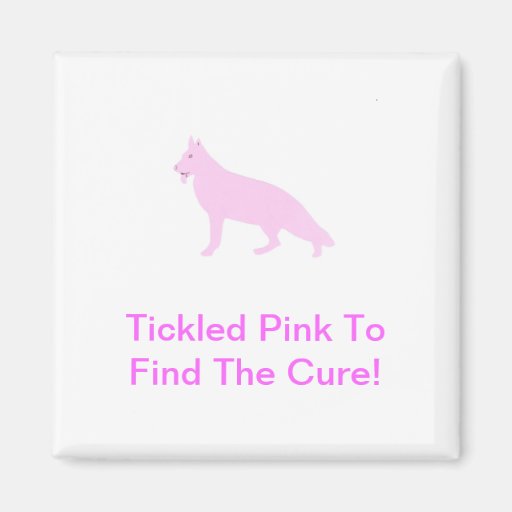 Pink German Shepherd Solid Magnets