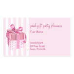 Pink GIft stripes Business Card