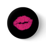 pink giltter lips buttons