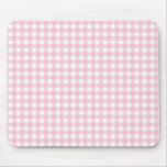 Pink gingham plaid check pattern mousepads