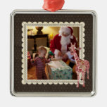 Pink Giraffe Polkadot Photo Ornament
