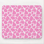 Pink Giraffe Print Mousepad