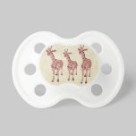 Pink Giraffes Pacifier pacifiers