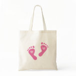 Pink girl baby feet diaper bag