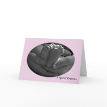 Pink Girl Godmother Request Card