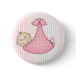 Pink Girl in Blanket buttons