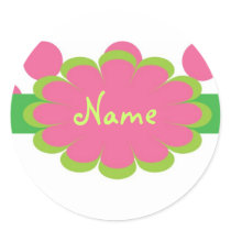 Pink Girl Personalised Gift Sticker