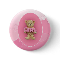 Pink Girl Teddy Bear buttons