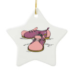 pink girly bowling shoes graphic ornaments