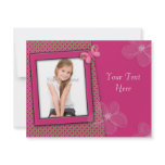Pink Girly Photo Card Personalized Invite