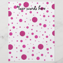 Pink glitter polka dots full color flyer