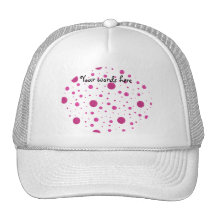Pink glitter polka dots mesh hats