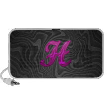 Pink Glittery Initial - H Speaker