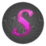 Pink Glittery Initial - S stickers