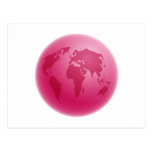 Pink Globe Postcard