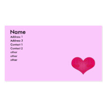 pink glow heart business card templates