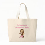 Pink Grandma and Grandpas Monkey Tote Bag