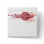 Pink Graphic Circle California Button