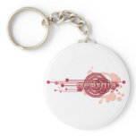 Pink Graphic Circle Georgia Keychain