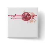 Pink Graphic Circle Utah Button