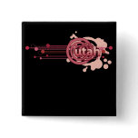 Pink Graphic Circle Utah Button Dark