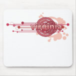 Pink Graphic Circle Virginia Mousepad