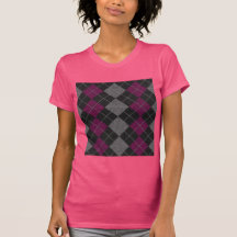 Pink & Gray Knit Argyle Pattern T Shirts