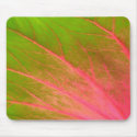 pink green leaf mousepads