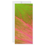 pink green leaf rack cards