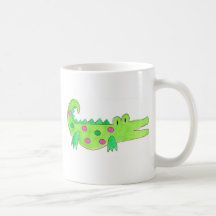 Pink & Green Preppy Alligator Mugs