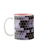 Pink, Grey and Black Mosaic Tile Mug