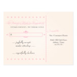Pink, Grey & Cream Poster Style RSVP Postcard