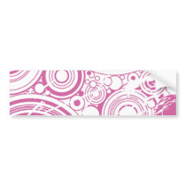 Pink Grunge Circles: Vector Art: Bumper Stickers