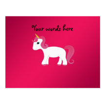 Pink hair unicorn postcards