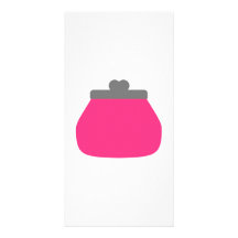 Pink handbag purse photo card