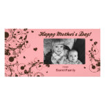 Pink Happy Mother's Day Photo Card Template photo cards