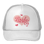 Pink Heart 09 Bride Cap Mesh Hat