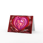 Pink Heart Abstract Greeting Card