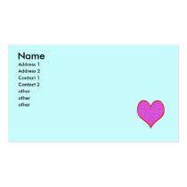 pink heart business card