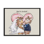 Pink Heart Cute Wedding Save the Date Cards postcards