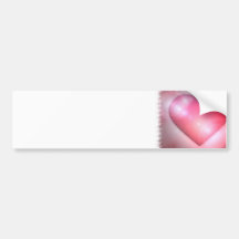 Pink Heart Design Bumper Sticker