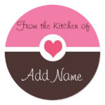 Pink Heart "from the kitchen of" Sticker