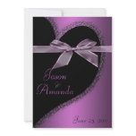 Pink Heart Invite With Bow invitations