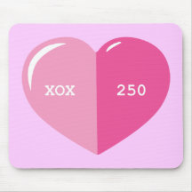 Pink Heart Pill Capsule Mousepad