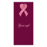 Pink Heart Ribbon Rack Card Template