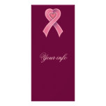 Pink Heart Ribbon rack cards