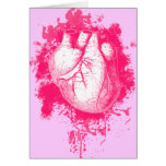 Pink Heart Splatter cards